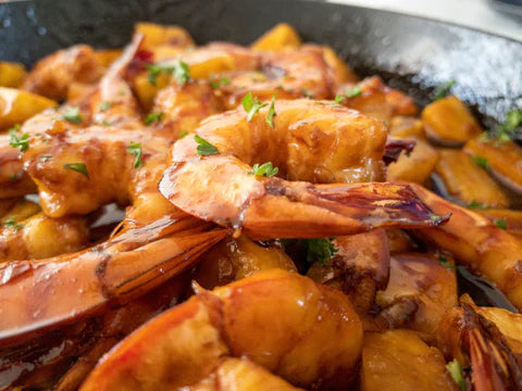 Gamba's in zoetzure saus