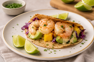 BBQ Shrimp Taco's met Mango Avocado Salsa