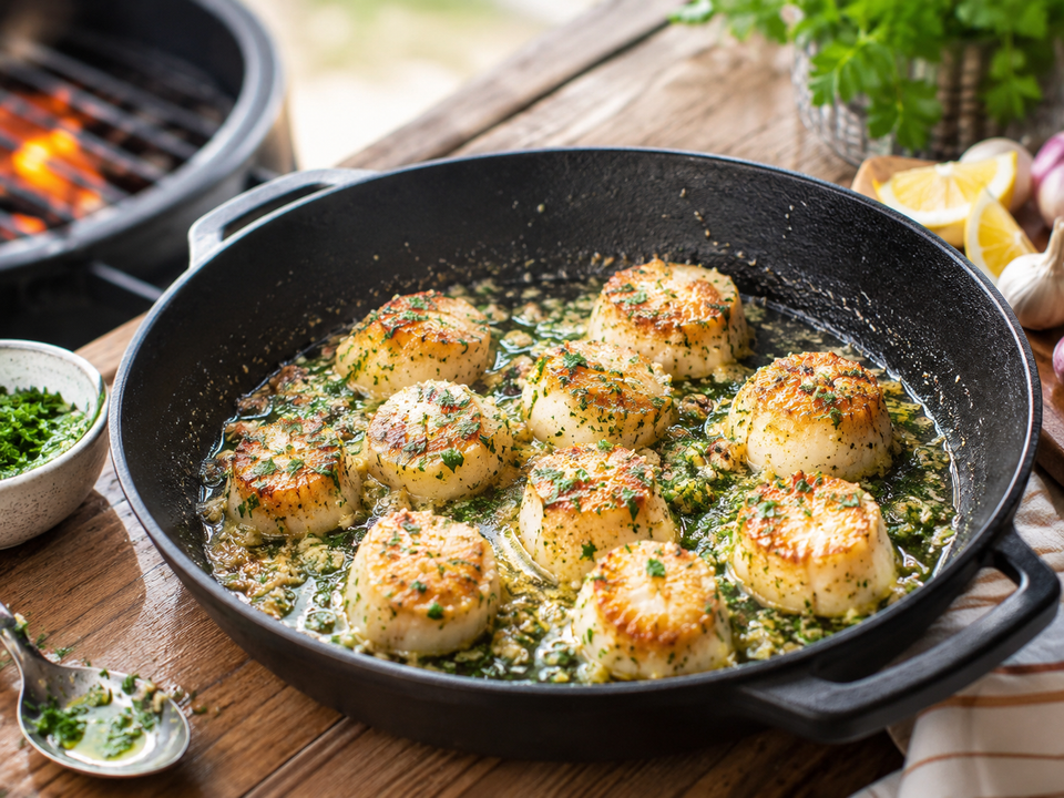 Coquilles met Knoflook Citroenboter van de BBQ