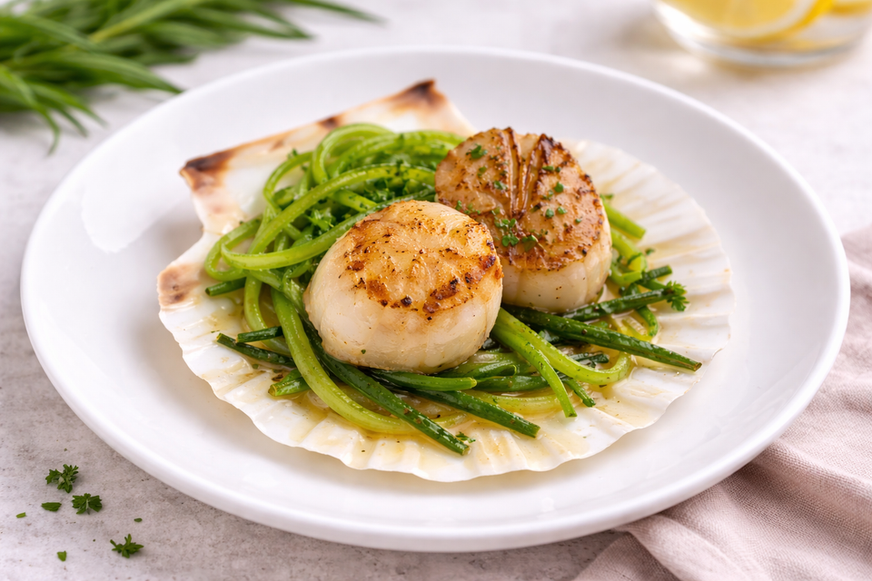 Coquilles met Zeekraal