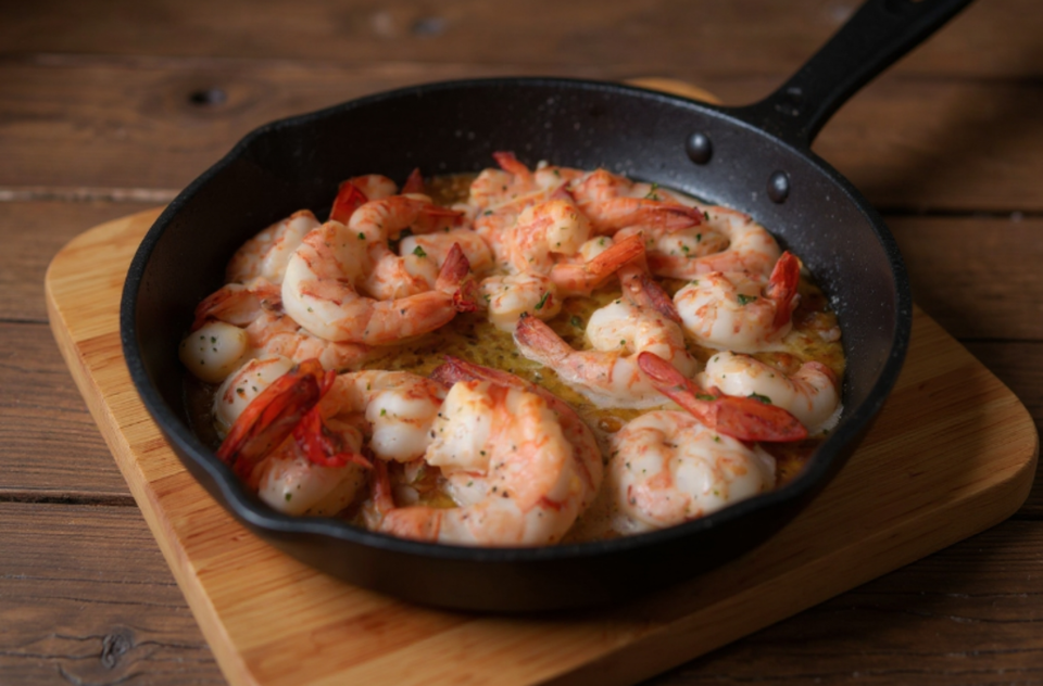 Gamba's in knoflookboter