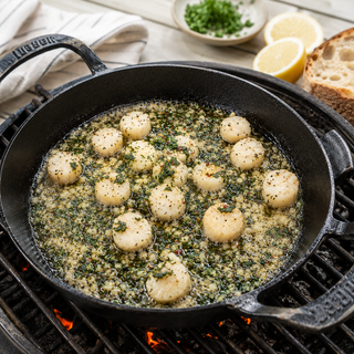 Coquilles met Knoflook Citroenboter van de BBQ