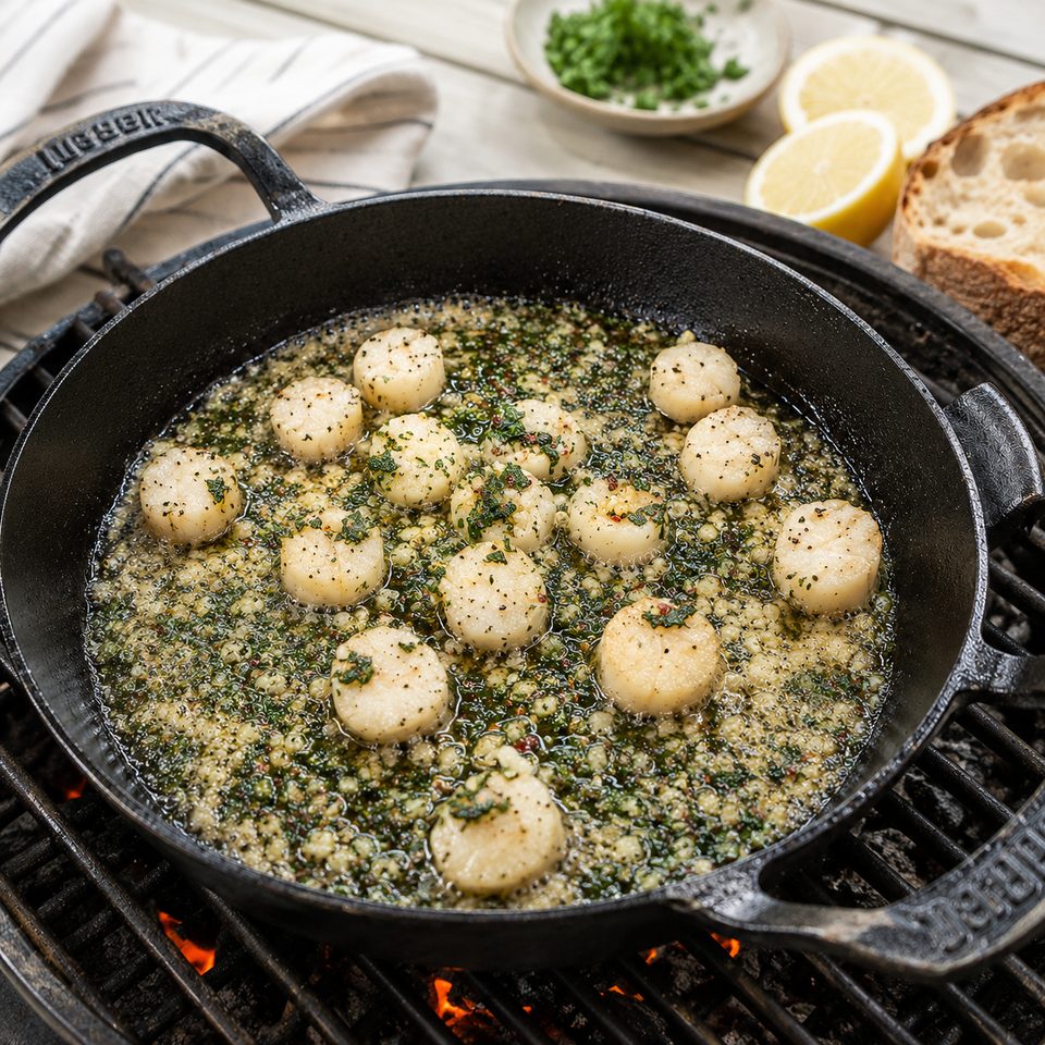 Coquilles met Knoflook Citroenboter van de BBQ