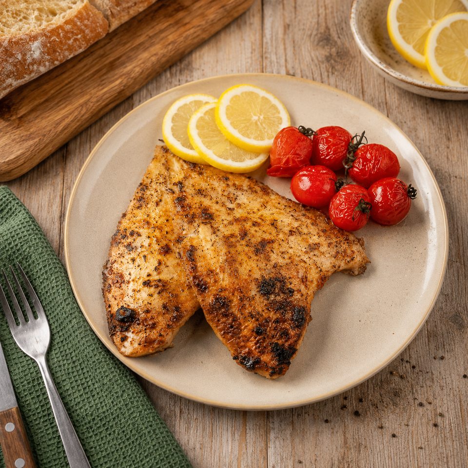 Schol Panklaar met Kruidenmarinade uit de Oven