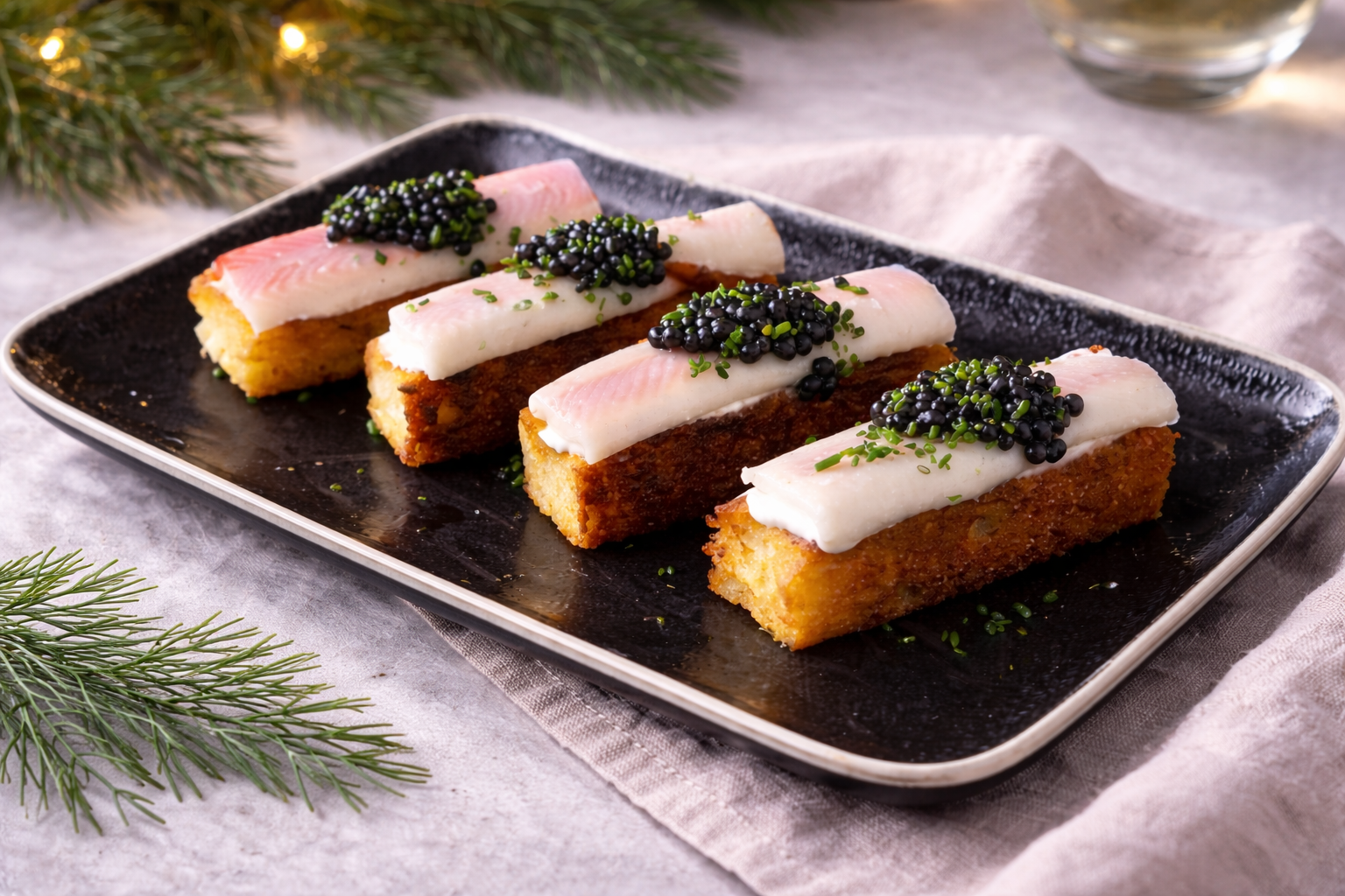 Gerookte Paling met Brioche & kaviaar