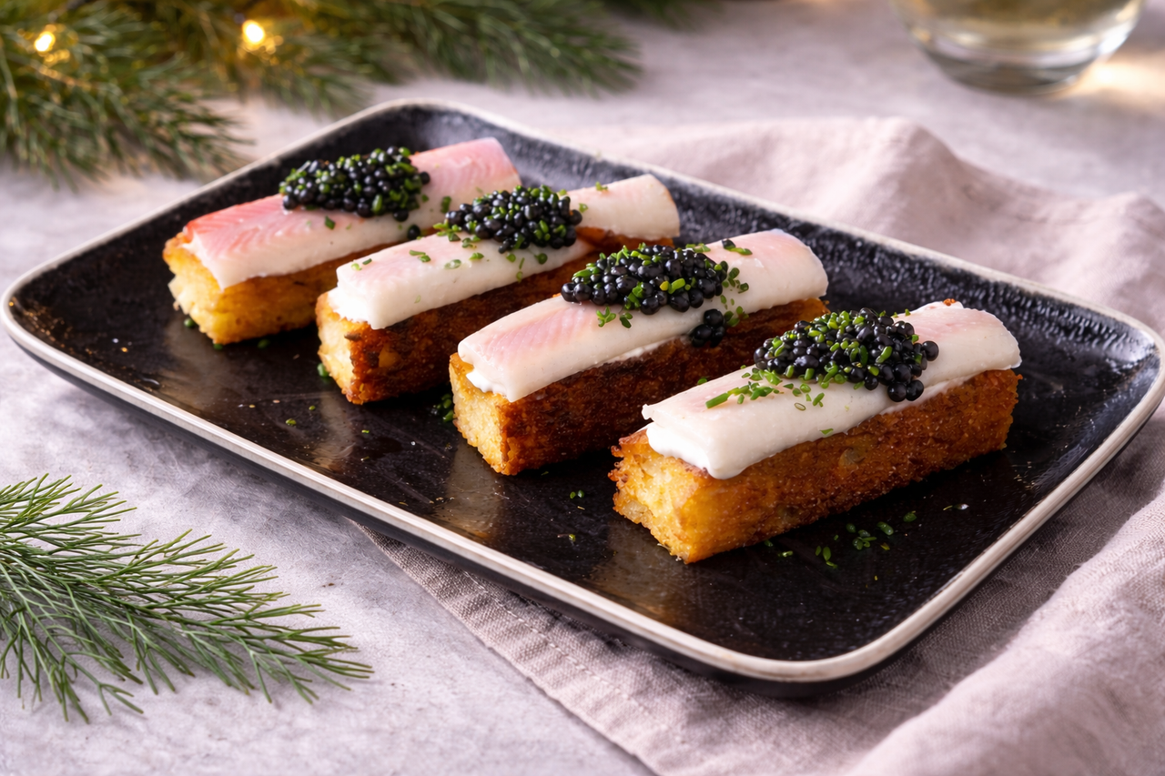 Gerookte Paling met Brioche & kaviaar