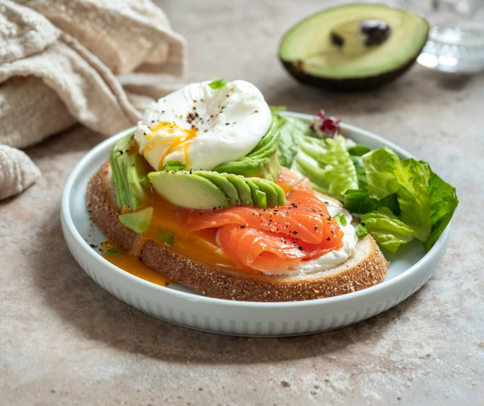 Gerookte Zalm & Avocado Toast met Gepocheerd Ei
