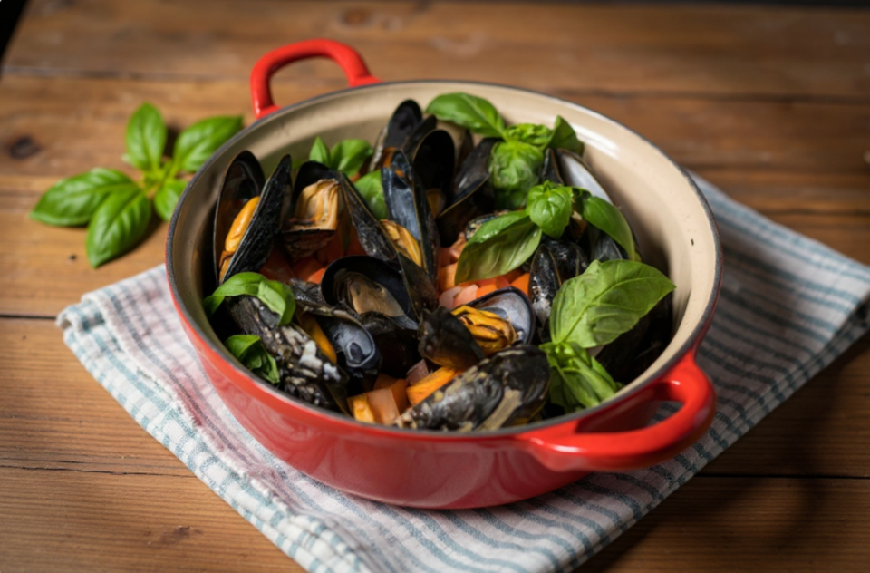 Mosselen op Mediterraanse wijze