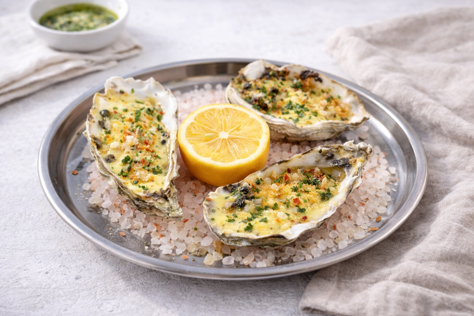 Oesters Gegratineerd met Parmezaan & panko