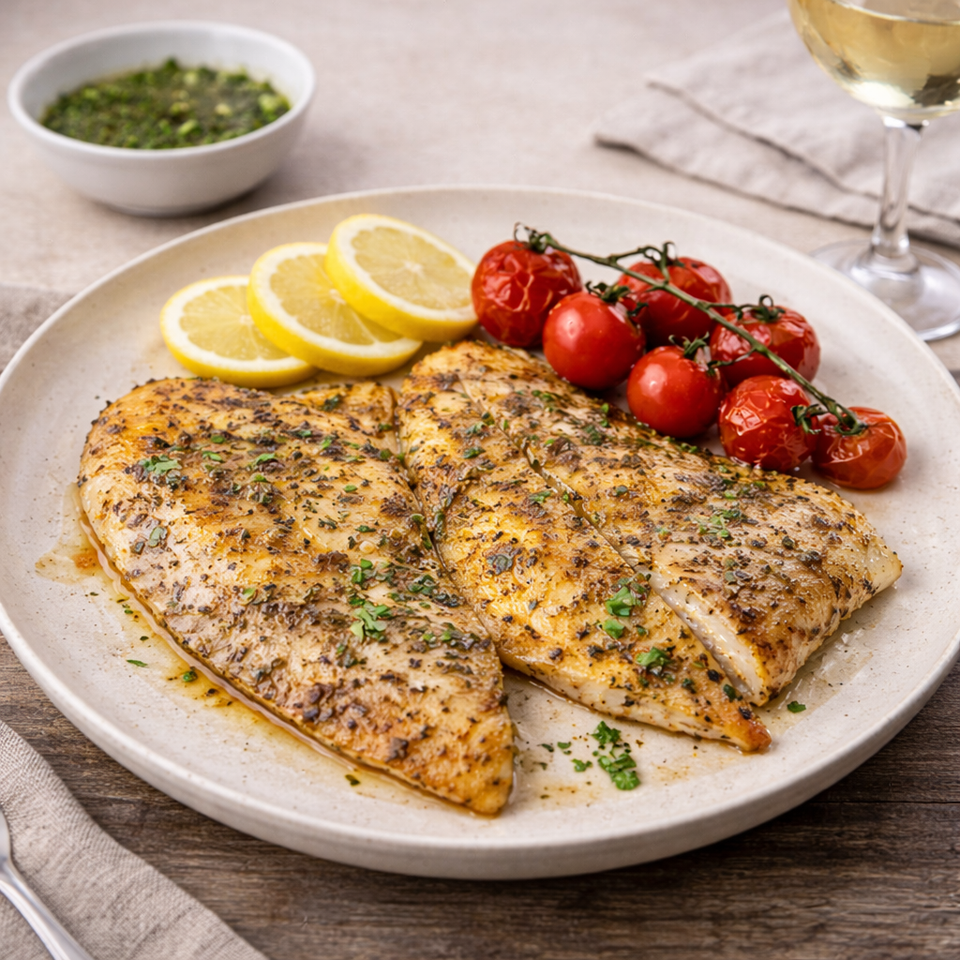 Scholfilet met Kruidenmarinade uit de Oven