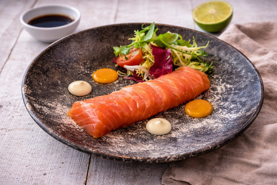 Zalmhaas sashimi