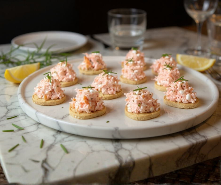 Gerookte zalmsalade van de BBQ