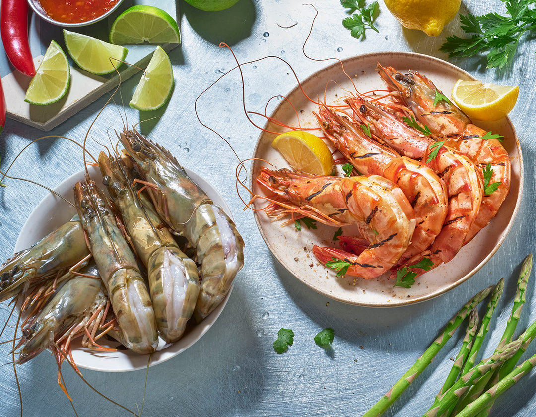 Gebakken Gamba’s met kruidige saus